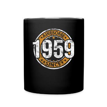 Awesome Since 1959 Retro Vintage Geburtstag - Tasse einfarbig - Schwarz - Vorne