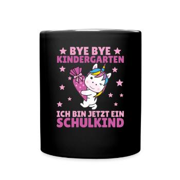 bye bye kindergarten Je suis écolier maintenant - Mug uni - noir - Devant