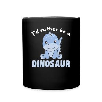 Je préfère être un dinosaure - mignon dino - Mug uni - noir - Devant