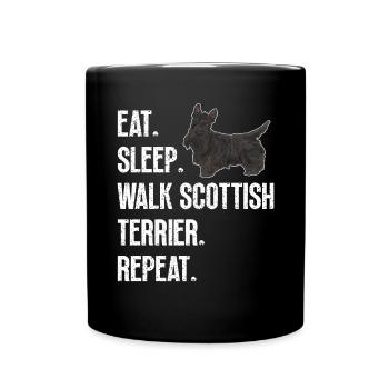 Scottish Terrier Scottie Dog - Full Colour Mug - black - Front