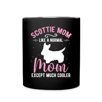 Scottish Terrier Scottie Dog - Full Colour Mug - black - Front