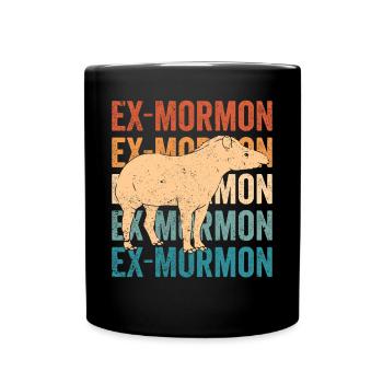 Ex Mormonen Tapir Pferd LDS Retro Exmo - Tasse einfarbig - Schwarz - Vorne