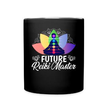 Future Reiki Master - Tasse einfarbig - Schwarz - Vorne
