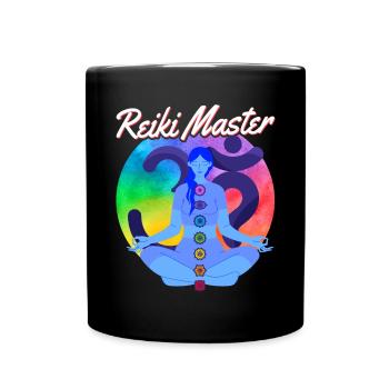 Reiki Master Heilkunst - Tasse einfarbig - Schwarz - Vorne