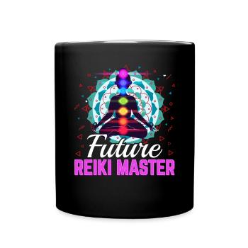 Future Reiki Master Heilkunst - Tasse einfarbig - Schwarz - Vorne