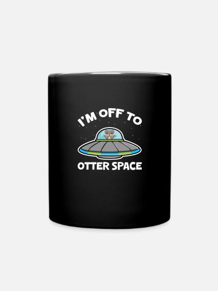 Otter Seeotter Fischotter Geschenk - Tasse einfarbig - Schwarz
