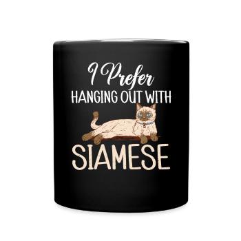 Cadeaux de chat siamois - Mug uni - noir - Devant