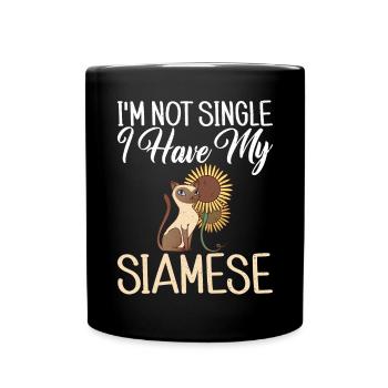 Cadeaux de chat siamois - Mug uni - noir - Devant