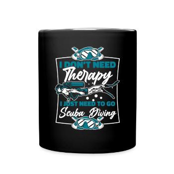 J’ai juste besoin d’aller faire de la plongée sous-marine Palmes de plongée - Mug uni - noir - Devant