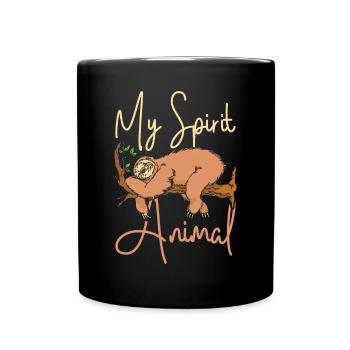 Mon âme animal paresseux - Mug uni - noir - Devant