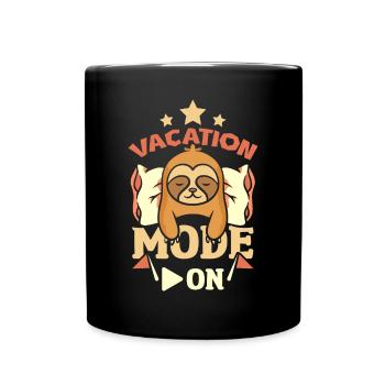 Sloth vacation mode on - Full Colour Mug - black - Front