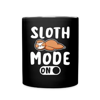 Sloth mode on - Full Colour Mug - black - Front