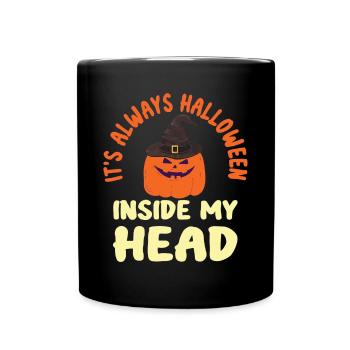 Grusel Halloweenspruch Spruch Halloween - Tasse einfarbig - Schwarz - Vorne