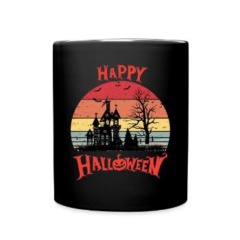Grusel Halloweenspruch Spruch Halloween - Tasse einfarbig - Schwarz - Vorne