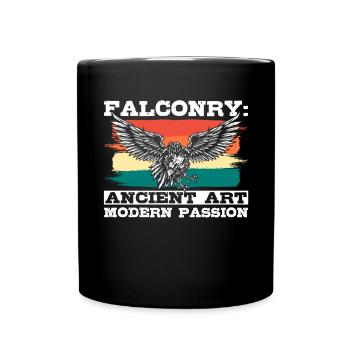 Falconry Ancient Art Modern Passion Falconry - Full Colour Mug - black - Front
