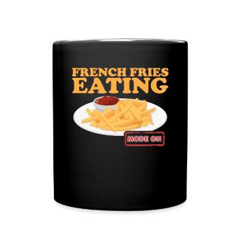 French fries fast food fast food fries gift - Full Colour Mug - black - Front