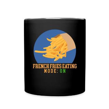 French fries fast food fast food fries gift - Full Colour Mug - black - Front