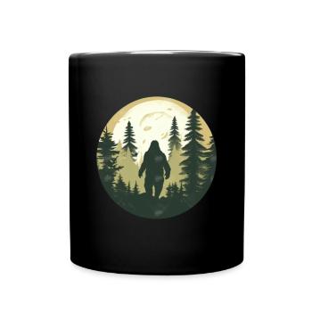 Outdoor Sasquatch Wald Kryptid Geschenk Bigfoot - Tasse einfarbig - Schwarz - Vorne