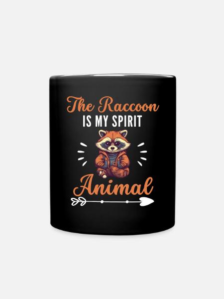 Le raton laveur est mon animal spirituel raton laveur - Mug uni - noir