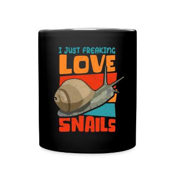 Snails Funny Snail Gift - Full Colour Mug - black - Front