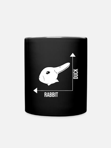 Rabbit Duck Graph Math Easter - Full Colour Mug - black