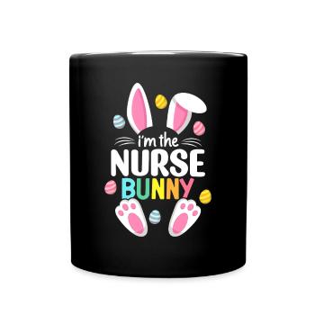 Osterkrankenschwester Hasenohren Stillen Osterei Stethos - Tasse einfarbig - Schwarz - Vorne