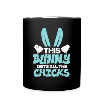 Ce lapin obtient tous les poussins mignons garçons de Pâques enfants t - Mug uni - noir - Devant
