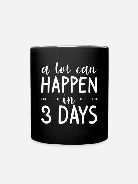 A Lot Can Happen In 3 Days Christian Bible Eastera - Full Colour Mug - black