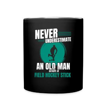 Sports Goalkeeper An Old Man With A Field Hockey S - Full Colour Mug - black - Front