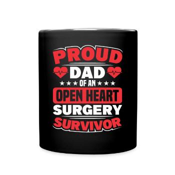 Transplantation cardiaque Chirurgie cardiaque Chirurgie cardiaque Papa - Mug uni - noir - Devant