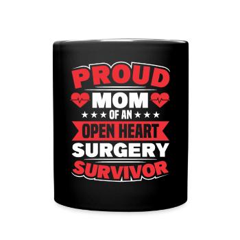 Transplantation cardiaque Chirurgie cardiaque Chirurgie cardiaque Maman - Mug uni - noir - Devant
