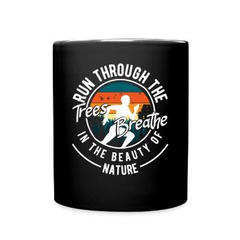 Run through the trees - Full Colour Mug - black - Front