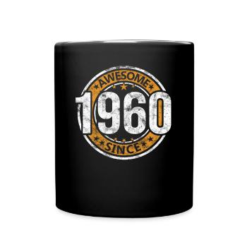 Awesome Since 1960 Retro Vintage Geburtstag - Tasse einfarbig - Schwarz - Vorne