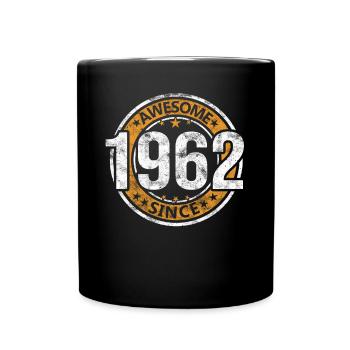 Awesome Since 1962 Retro Vintage Geburtstag - Tasse einfarbig - Schwarz - Vorne