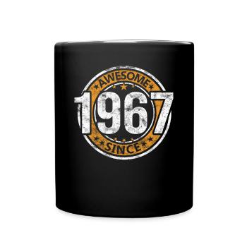 Awesome Since 1967 Retro Vintage Birthday - Full Colour Mug - black - Front