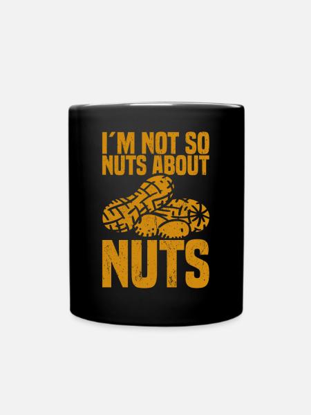 Erdnuss-Allergie Nuss-Allergie - Tasse einfarbig - Schwarz