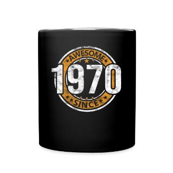 Awesome Since 1970 Retro Vintage Geburtstag - Tasse einfarbig - Schwarz - Vorne