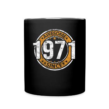 Awesome Since 1971 Retro Vintage Geburtstag - Tasse einfarbig - Schwarz - Vorne