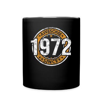Awesome Since 1972 Retro Vintage Geburtstag - Tasse einfarbig - Schwarz - Vorne