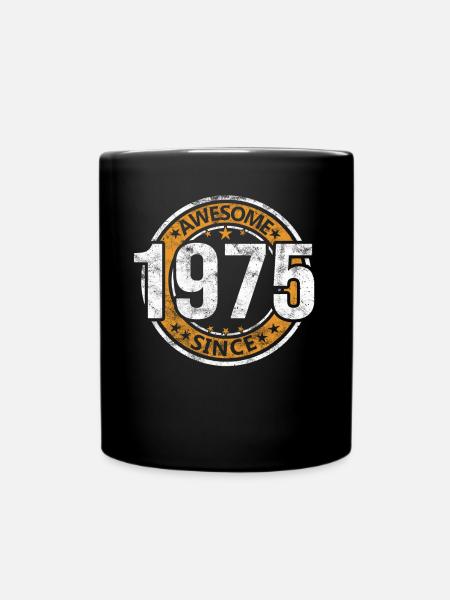 Awesome Since 1975 Retro Vintage Geburtstag - Tasse einfarbig - Schwarz
