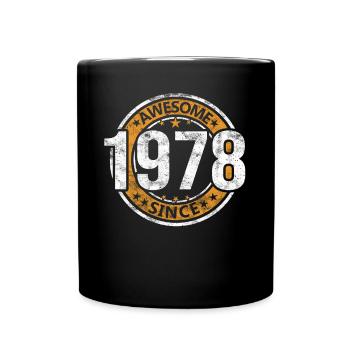 Awesome Since 1978 Retro Vintage Geburtstag - Tasse einfarbig - Schwarz - Vorne
