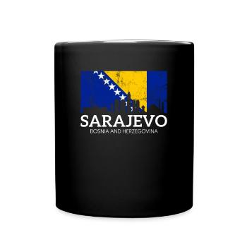 Bosnia Herzegovina - Full Colour Mug - black - Front