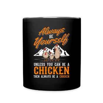 Chickens Chicken Breeding Chicken Farmer - Full Colour Mug - black - Front