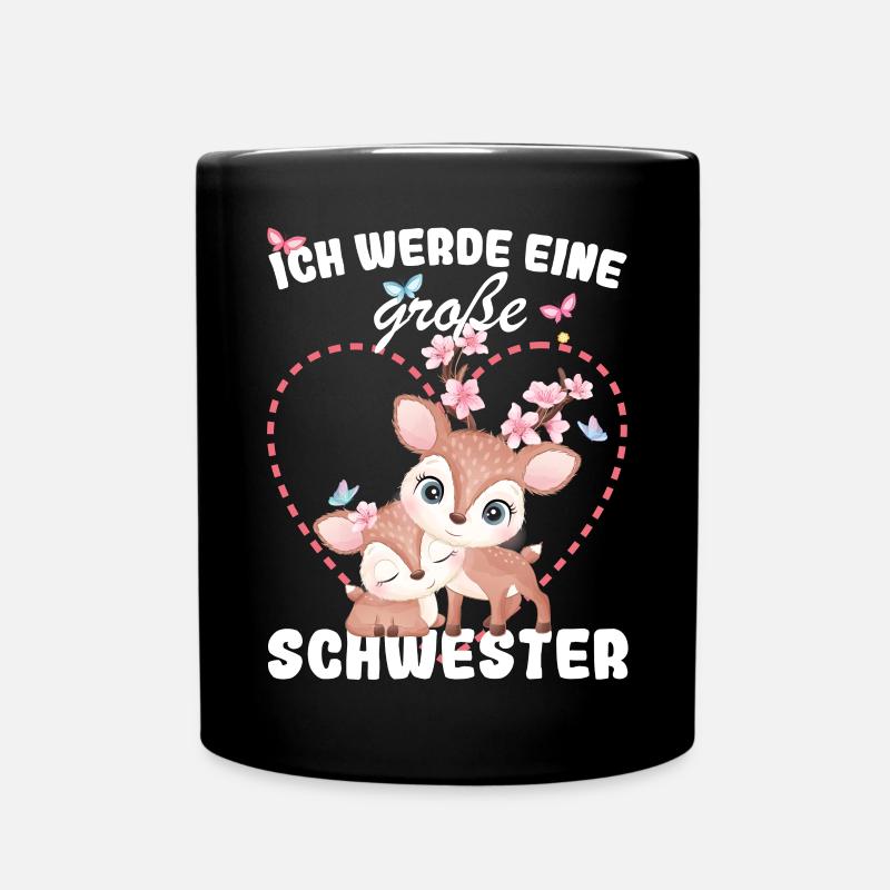 Ich Werde Eine Große Schwester 2025 - Tasse einfarbig - Schwarz