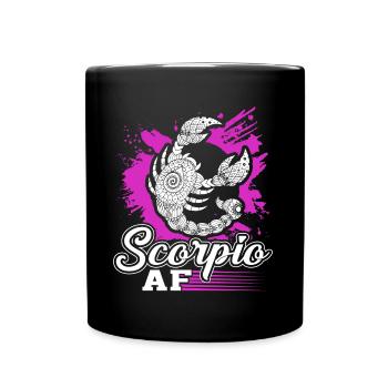 Scorpio Scorpio AF Sign Of Zodiac - Full Colour Mug - black - Front