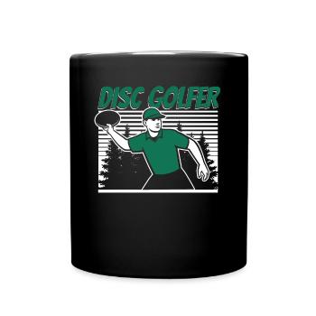 Disc Golfer Disc Golfer Frisbee Golf Basket Disc - Full Colour Mug - black - Front