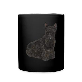 Scottish Terrier Scottie Dog - Full Colour Mug - black - Front