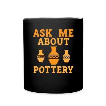 Poterie Poterie Artiste de poterie Argile - Mug uni - noir - Devant