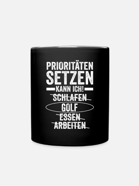 Golfspieler Golfer Golf - Tasse einfarbig - Schwarz