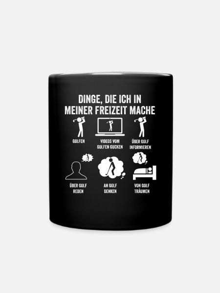 Golfspieler Golfer Golf - Tasse einfarbig - Schwarz